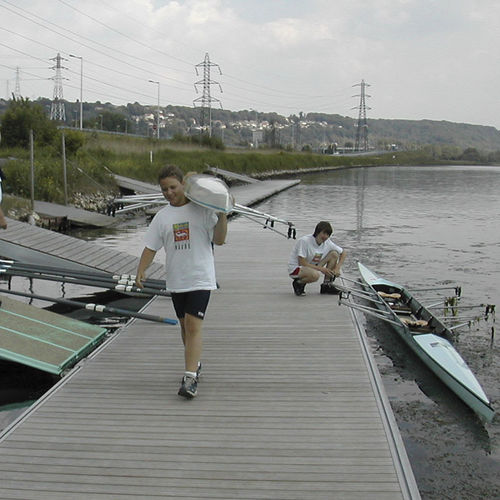 Ponton flottant - Metalu Industries International - d'amarrage / pour aviron / aluminium