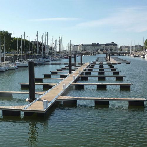Ponton flottant - DEAUVILLE  - Metalu Industries International - d'amarrage / pour marina / pour port