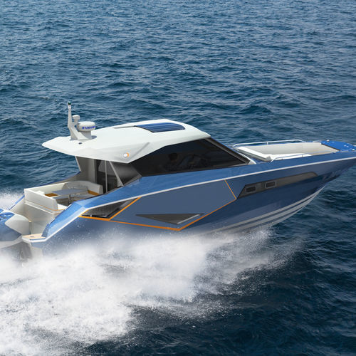 Vedette hors-bord - 36 MATRIX - Moonday Yachts - bimoteur / hard-top / avec cabine