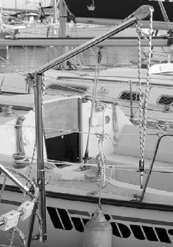 Bossoir pour voilier - 35-MAT-01 - INOX MARINE INNOVATION - manuel / pivotant