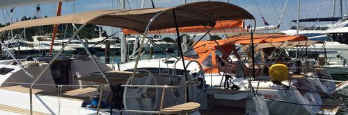 Bimini top pour voilier - Nauti Sattler - pour cockpit / structure en acier inoxydable / sur mesure