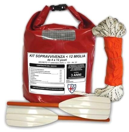 Kit de détresse pour bateaux : navigation côtière (feux à main, fumigènes à main, fusées de détresse) - 47110 - Veleria San Giorgio