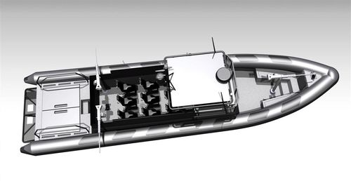 Bateau de surveillance - MR-1300 ASSAULT - Madera Ribs - in-bord / diesel / bateau pneumatique semi-rigide