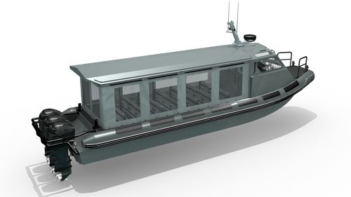 Bateau de transport de personnel - MRC1250  SEMI CABIN - Madera Ribs - hors-bord / bateau pneumatique semi-rigide