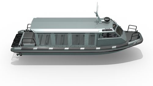 Bateau de transport de personnel - MRCD1250  SEMI CABIN - Madera Ribs - in-bord / diesel / bateau pneumatique semi-rigide