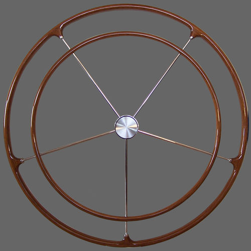 Barre à roue pour voilier - V2A Doppelhandlauf - TCE-Engineering - en teck / design