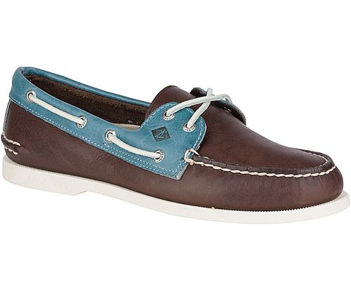 Chaussure de pont - AUTHENTIC ORIGINAL 2-EYE CROSS LACE - Sperry Top Sider - pour homme / en cuir