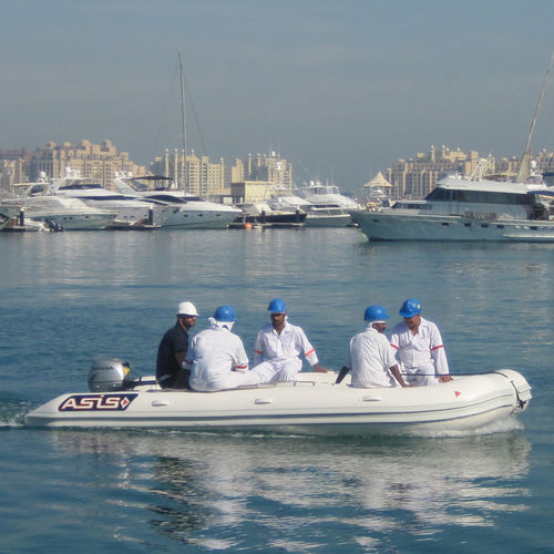 Bateau pneumatique hors-bord - 6 M - ASIS BOATS - pliable / open / de sauvetage