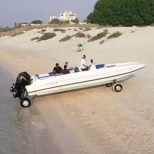 Bateau pneumatique amphibie - 9.5 M Beachlander - ASIS BOATS - hors-bord / bimoteur / semi-rigide