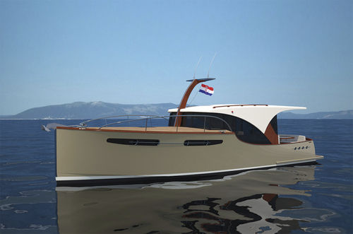 Vedette in-bord - POWER 39H - Enavigo Yachts - à cockpit fermé / de croisière / 2 cabines