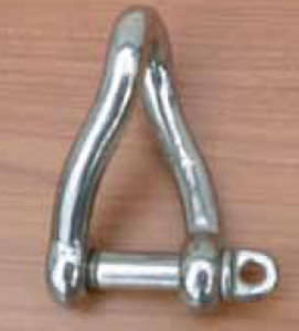 Manille pour voilier torse - Garelli - forgée / en inox