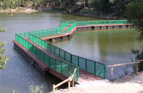 Passerelle pour marina - ATLANTIC MARINE - flottante / manuelle / en bois