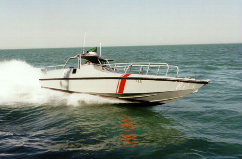 Bateau de surveillance - Cougar Enforcer 40 - Griffon Hoverwork - in-bord hydrojet / diesel
