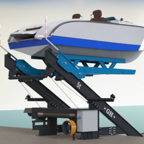 Système de mise à l'eau pour bateau - GH Cranes & Components