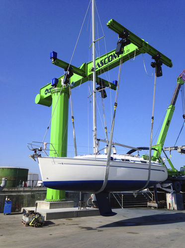 Grue pour marina - JIB 25 - 4 HOISTS - ASCOM - potence pivotante