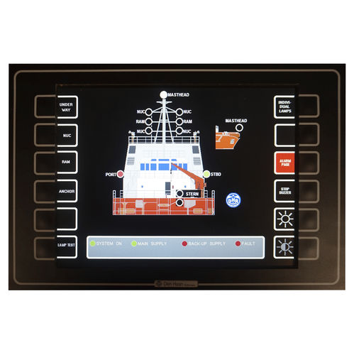 Tableau de commande et de contrôle marin - Den Haan Rotterdam - de feu de navigation / tactile