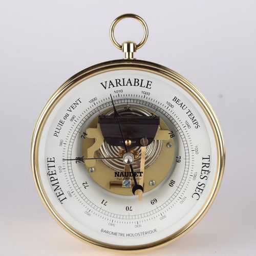 Baromètre analogique - DIAL 12CM - Naudet Dourde - en laiton