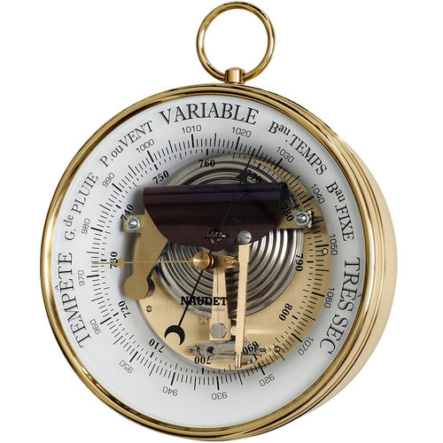 Baromètre analogique - 1/17B  - NAUDET - en laiton / blanc