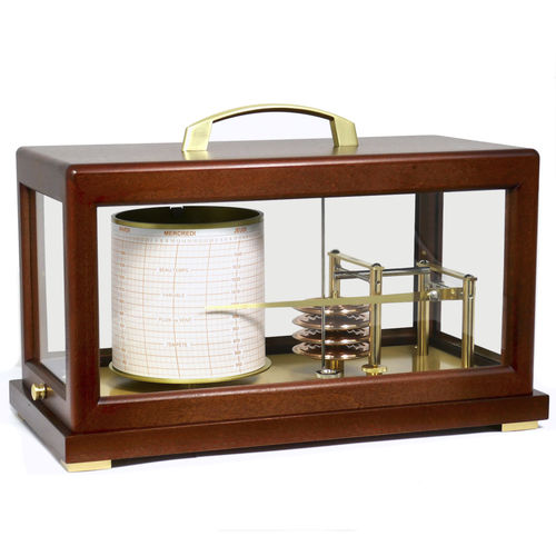 Barographe analogique - DELUXE MAHOGANY - NAUDET - en acajou