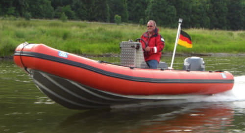 Bateau pneumatique hors-bord - DSB 5.6 SR - Deutsche Schlauchboot - semi-rigide / à console centrale