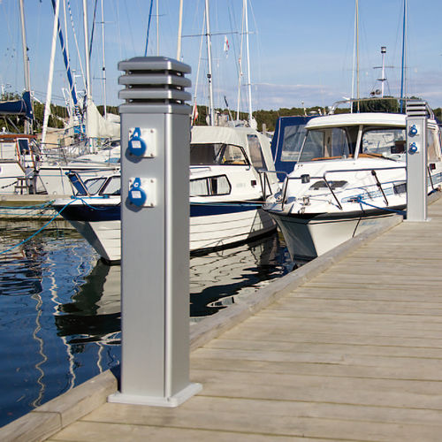 Borne de distribution d'eau - T4 - Tallykey - de distribution électrique / avec éclairage intégré / pour ponton