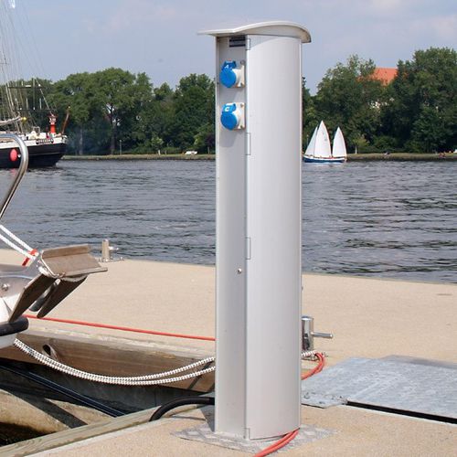 Borne de distribution d'eau - T6 - Tallykey - de distribution électrique / avec éclairage intégré / pour ponton
