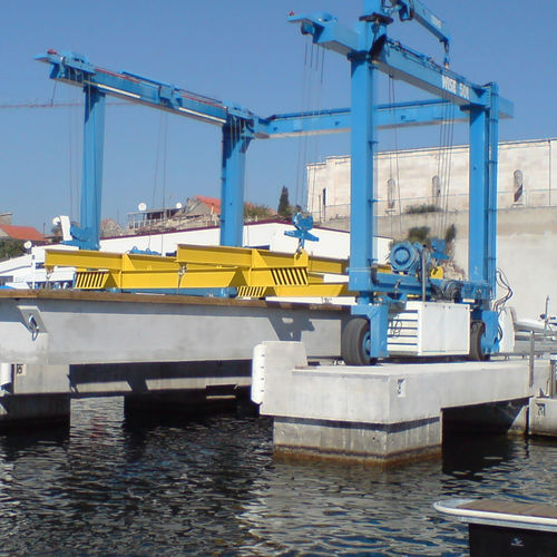 Grue pour chantier naval - Wise Boat Hoists - mobile / à portique / double