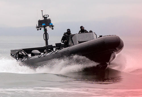 Bateau professionnel hors-bord - ZH 1100 CDO - Zodiac Milpro International - en aluminium / bateau pneumatique semi-rigide
