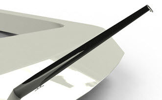 Hampe de pavillon pour bateau - C-QUIP - en carbone