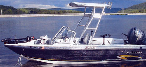 Bimini top pour bateau - FISHING  - Atlantic Towers - pour poste de barre / structure en aluminium / rigide