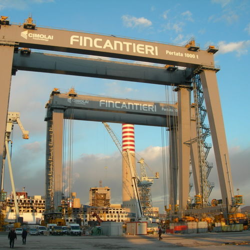 Grue pour chantier naval - MST 1000 - CIMOLAI TECHNOLOGY SPA - à portique / mobile