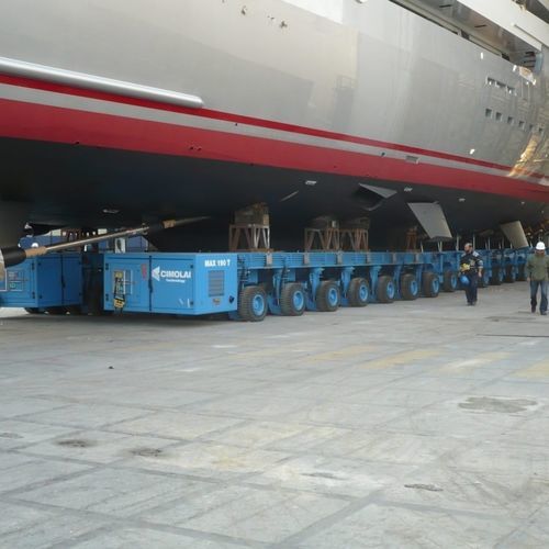 Remorque de manutention lourde - MBT 350 - CIMOLAI TECHNOLOGY SPA - pour chantier naval / hydraulique / automotrice