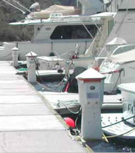 Borne de distribution électrique - POWERPORT® - HyPower - de distribution d'eau / avec éclairage intégré / pour ponton