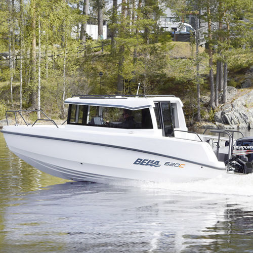 Day-cruiser hors-bord - 620 C - Bella Boats Oy - à cockpit fermé / de randonnée / de pêche sportive