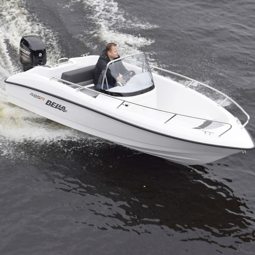 Coque open hors-bord - 485 R - Bella Boats Oy - à console latérale / de ski nautique / de sport