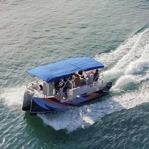 Bateau fluvial catamaran - ARGOCAT 700 - BORD A BORD - hors-bord