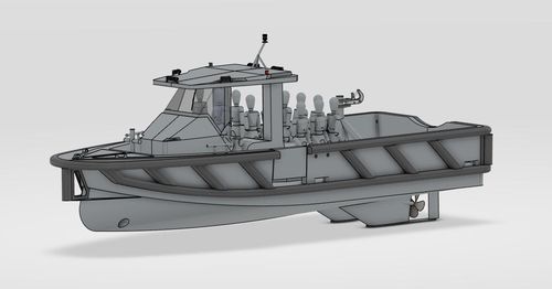 Bateau de travail - MINATO 900 - BORD A BORD - bateau utilitaire / bateau de transport de personnel / bateau de lamanage