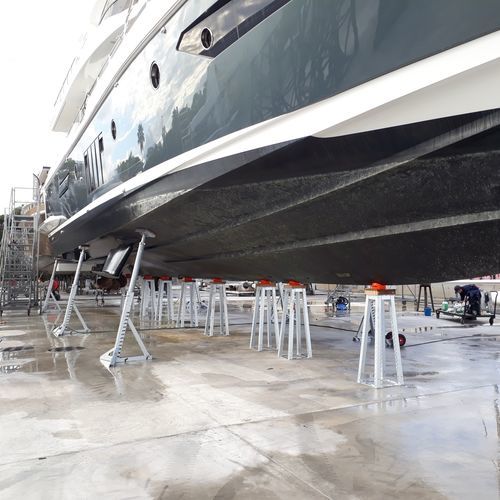 Ber de bateau à moteur - PARK TAB - Nautipark - fixe / pour quille / en acier galvanisé