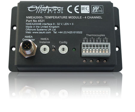 Indicateur de température - 4521 - Oceanic Systems - pour bateau / avec afficheur LED / NMEA 2000®