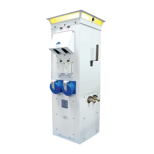 Borne avec éclairage intégré - Admiral SS - Eaton - de distribution électrique / pour ponton / en acier inoxydable