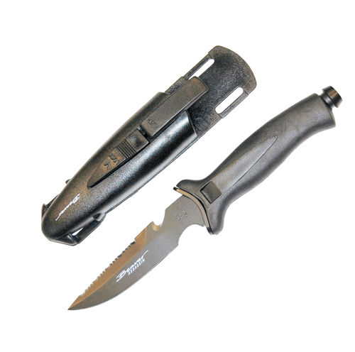 Couteau de plongée - Assassin Teflon - Beaver - à lame double tranchant / coupe fil