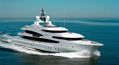 Mega-yacht de croisière - Lady Maja I - Oceanco - avec timonerie / 5 cabines / en acier