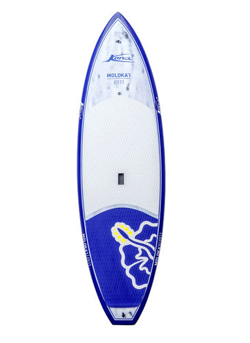 Stand-up paddle wind-SUP - Molokai 8.11 Carbone - Kona Windsurfing - en bambou