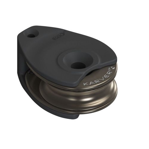 Poulie simple - KBO15FB - KARVER SYSTEMS - de renvoi / plat pont / cordage max. : 14 mm