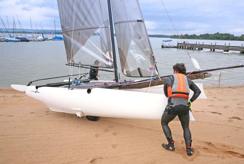 Catamaran de sport de régate - EAGLE 16 - Eagle Catamarans - double / double trapèze / F16
