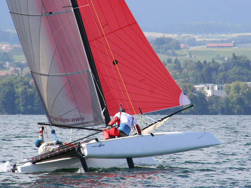 Catamaran de sport de régate - EAGLE 18 HT - Eagle Catamarans - double / double trapèze / spinnaker asymétrique
