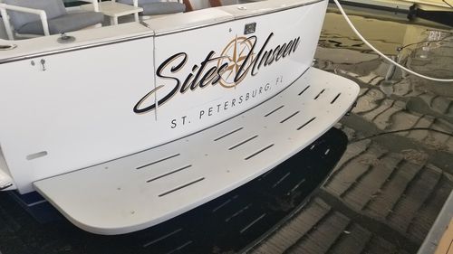 Plateforme de baignade - 58' Hatteras Motor Yacht - Beachcomber Fiberglass Technology - fixe / pour bateau / pour tableau arrière