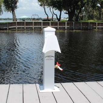 Borne de distribution d'eau - 93161 - Boat Hoist USA - pour ponton / en aluminium / avec enrouleur de tuyau