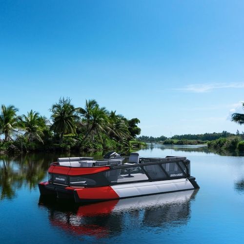 Bateau ponton hors-bord - SWITCH® - Sea-doo - tri-tube / open / à console latérale