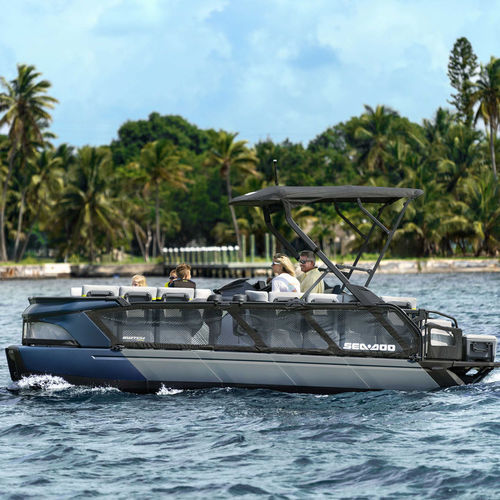 Bateau ponton in-bord - SWITCH® CRUISE LIMITED - Sea-doo - tri-tube / open / à console latérale
